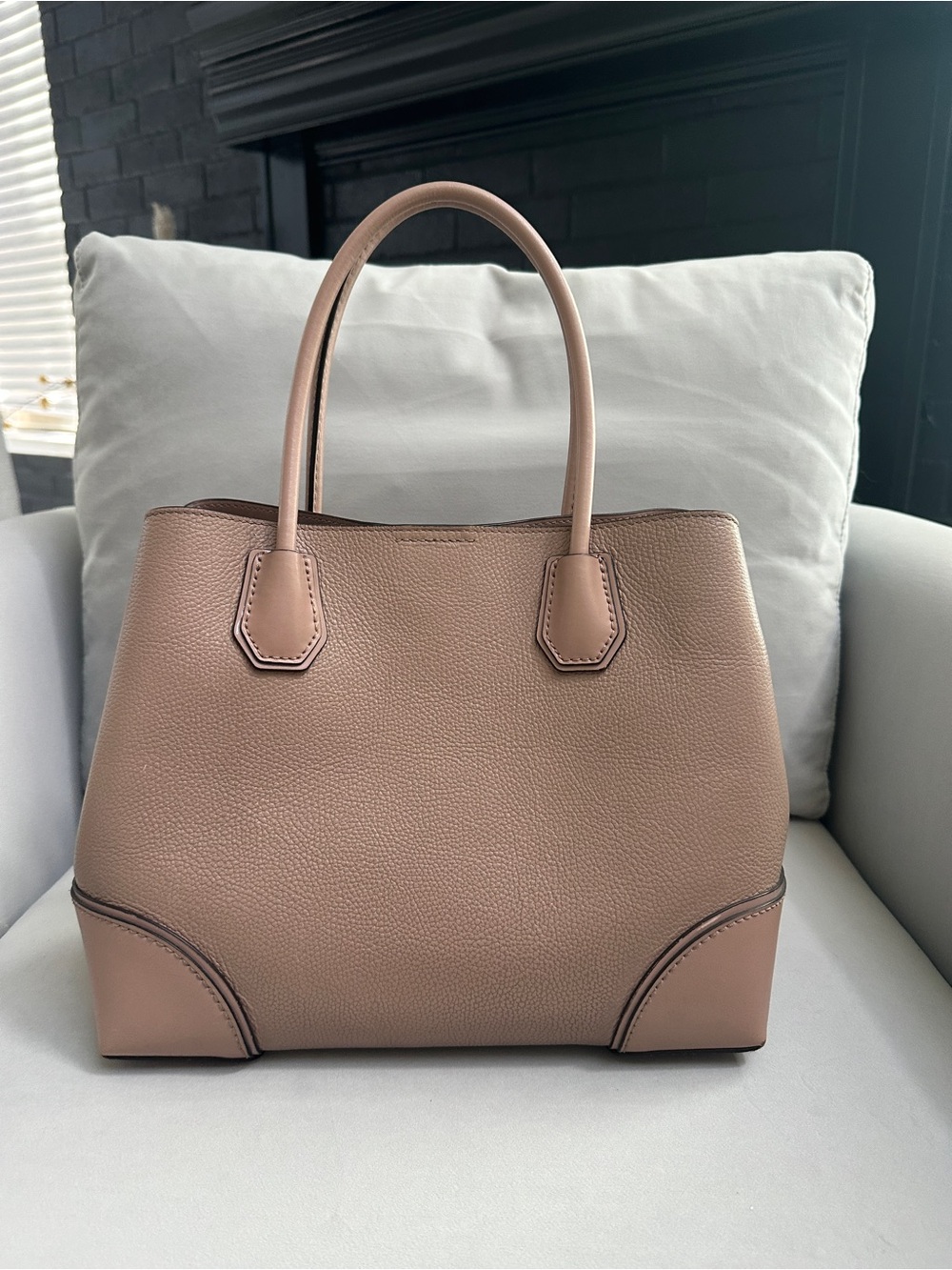 Michael Kors Blush Pink Leather Satchel - Picture 2 of 10